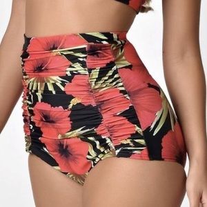 Monroe swim bottoms hibiscus